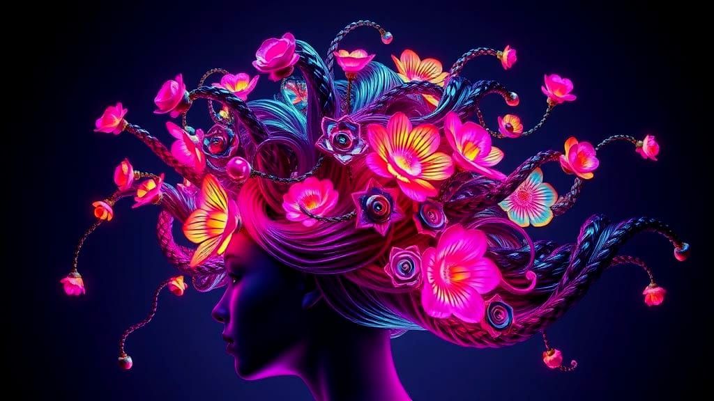 8/28/2025-NC Challenge Shades of White Or Unusual Hairstyles #1051 Art By Archangel Tara