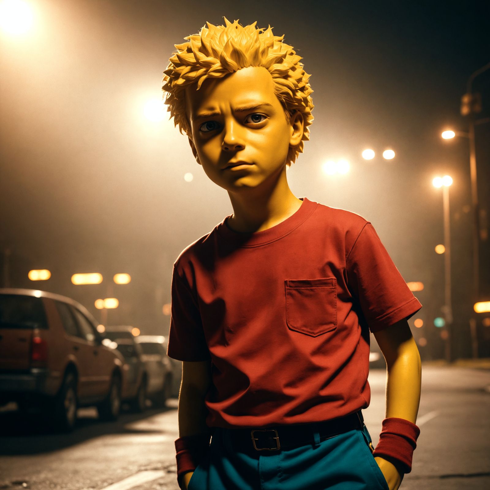 Young Boy Embodies Epic Drama in Cinematic Realism