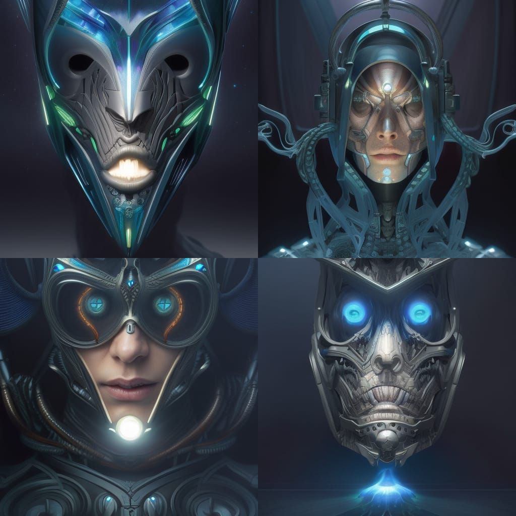 Evil Steampunk Cyborg Portrait in Detailed Digital Art