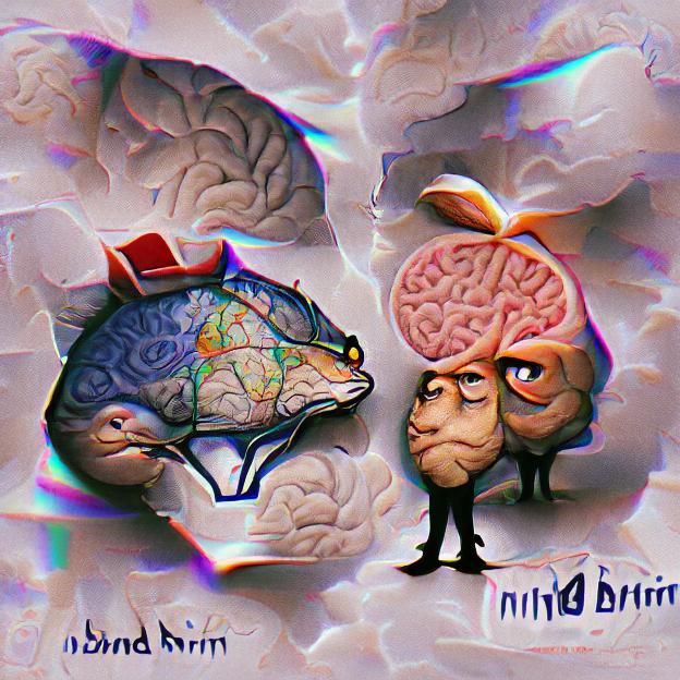 Abstract Brain Art in Vibrant Colors