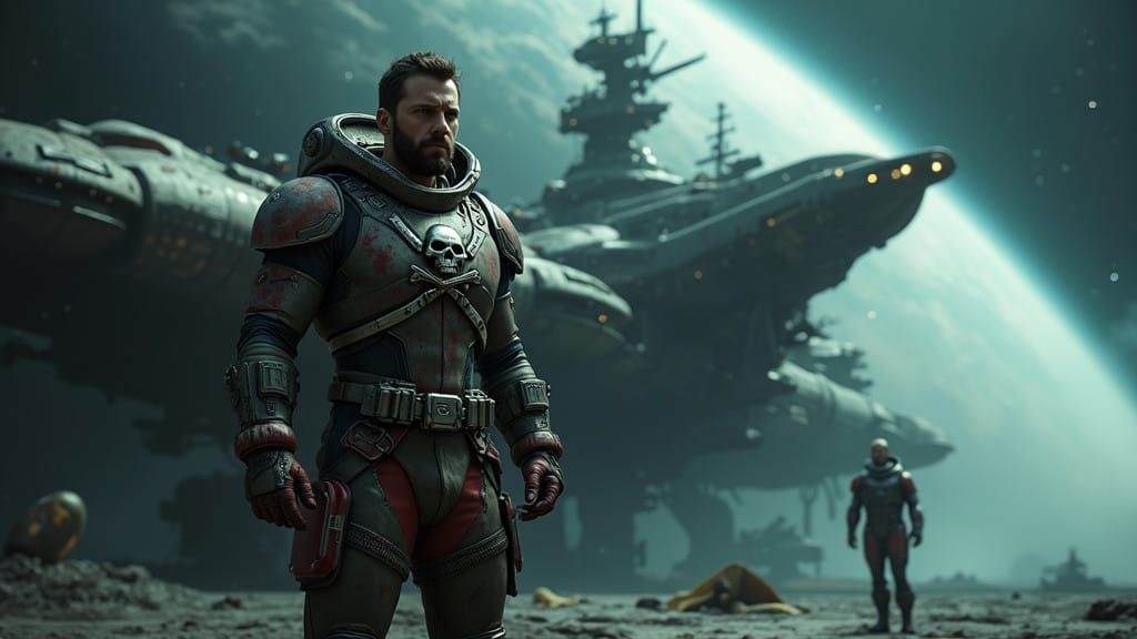 Space Pirate with Henry Cavill Features in Industrial Futuri...