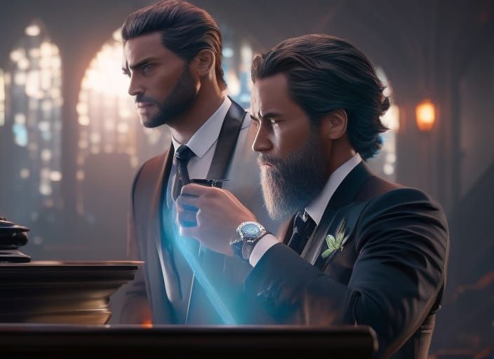 Cat in Business Suit: Hyperdetailed Concept Art