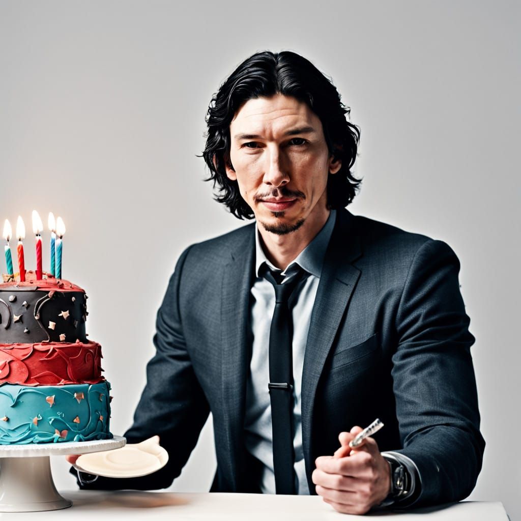 Adam Driver in a Whimsical Bakery Scene