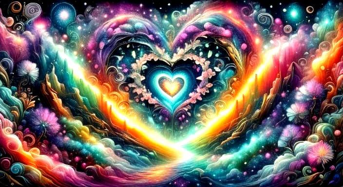 Iridescent Fractal Landscapes with Ethereal Swirling Pattern...