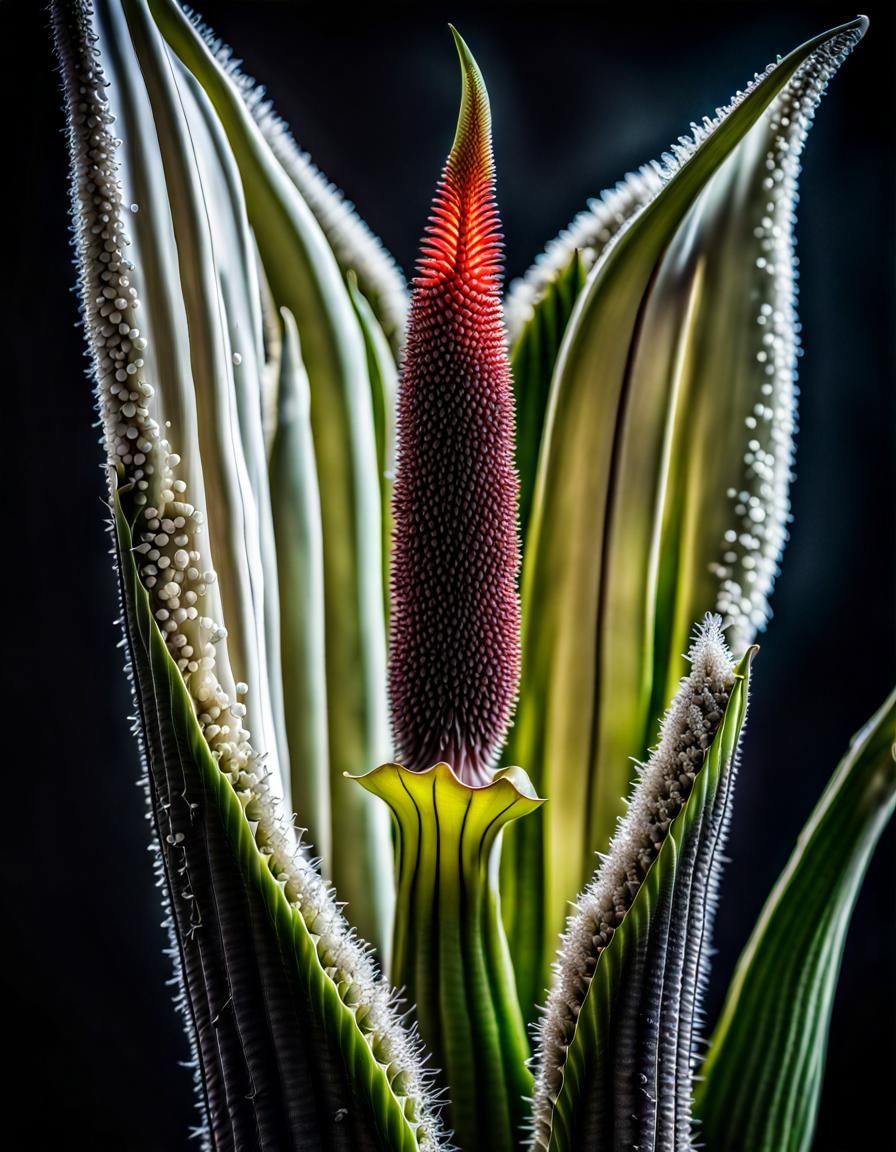 Diamond Titan Arum: Hyperrealistic Botanical Art