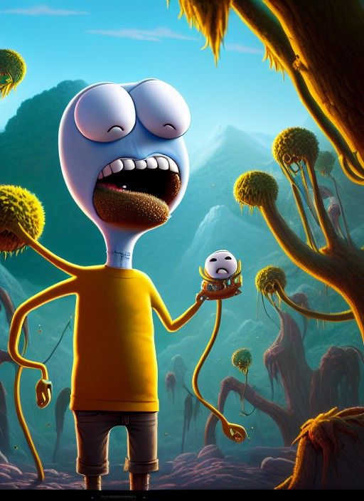 Creation of Life in Cartoon Style