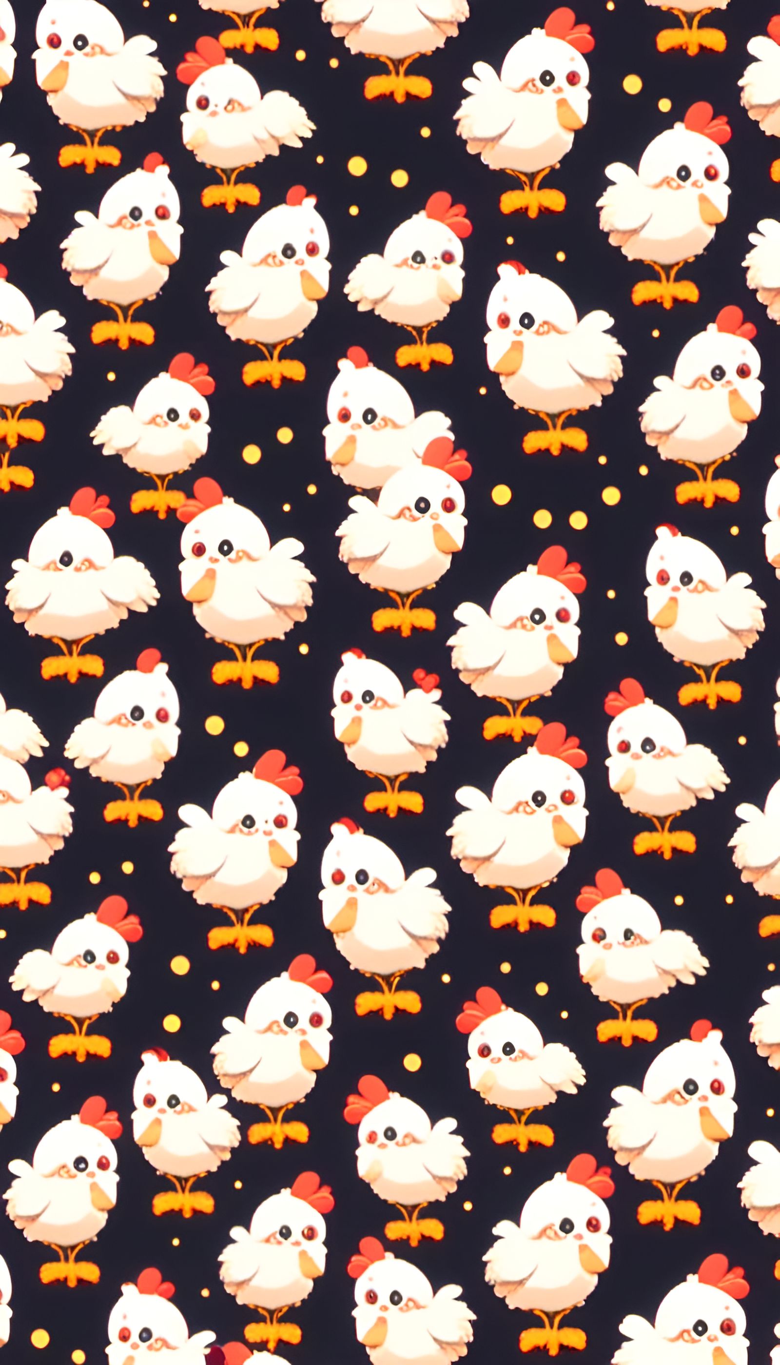 Cute Animated Chicken Pattern Phone Cover