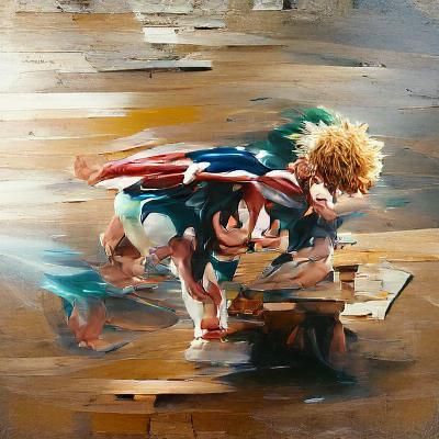 My Hero Academia Characters in Oil Painting
