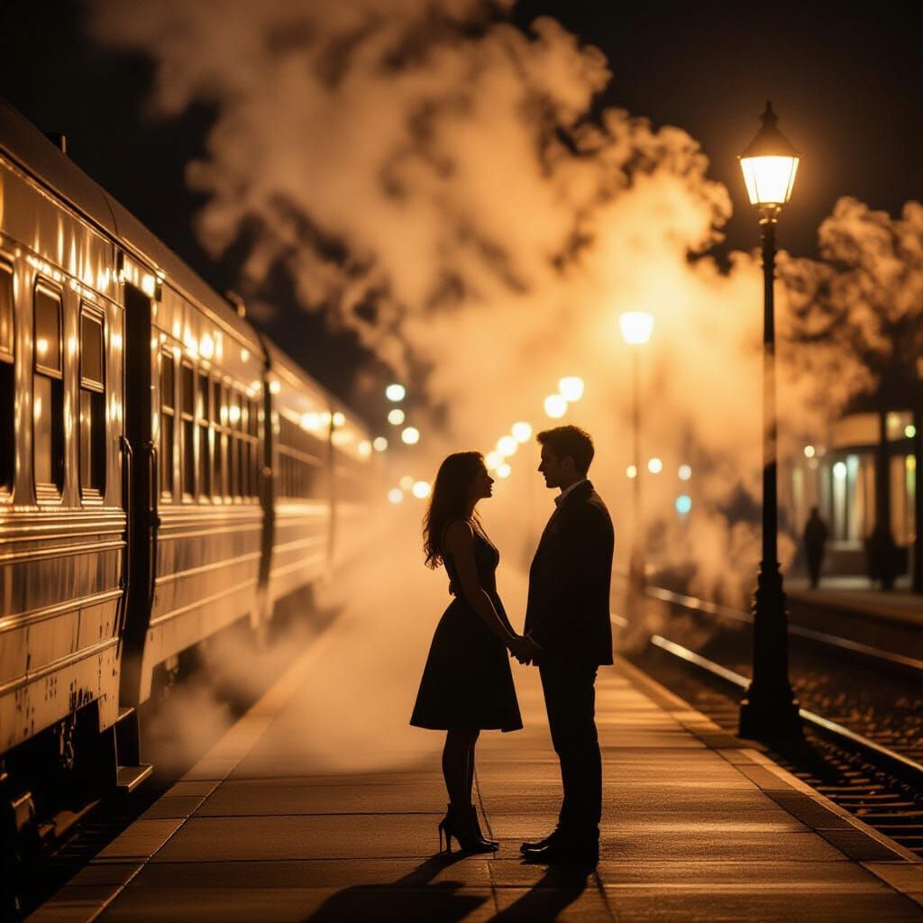 Midnight Train to Anywhere: Cinematic Photo