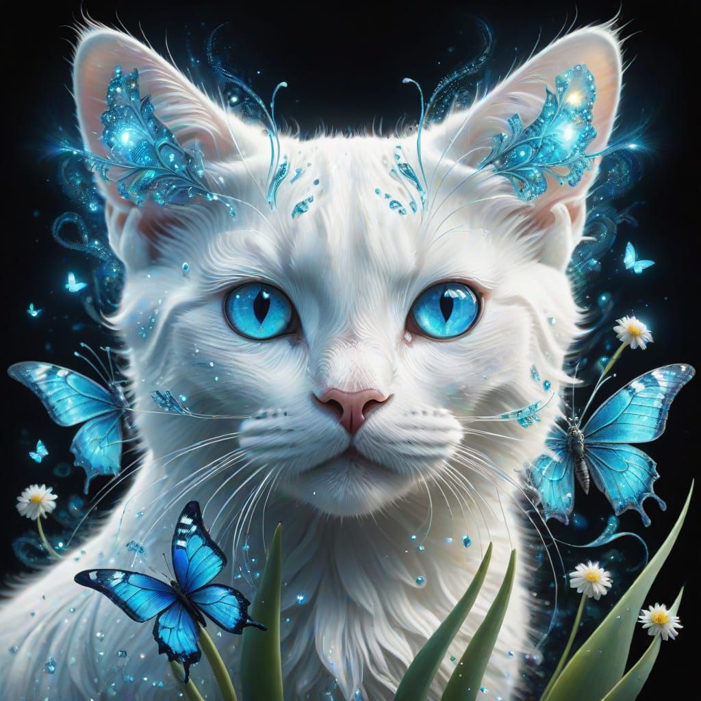 computer graphics, bioluminescence, hieroglyphs, hallucinatory sensations, gentle smoke, sparks, splash, pearl dust, dev...