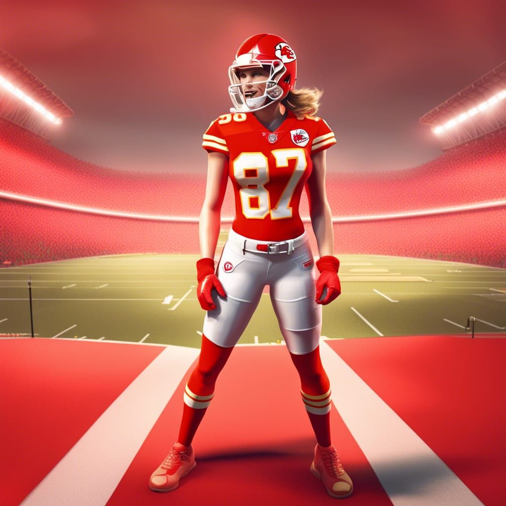 Taylor Swift Cheers in Kansas City Chiefs Gear