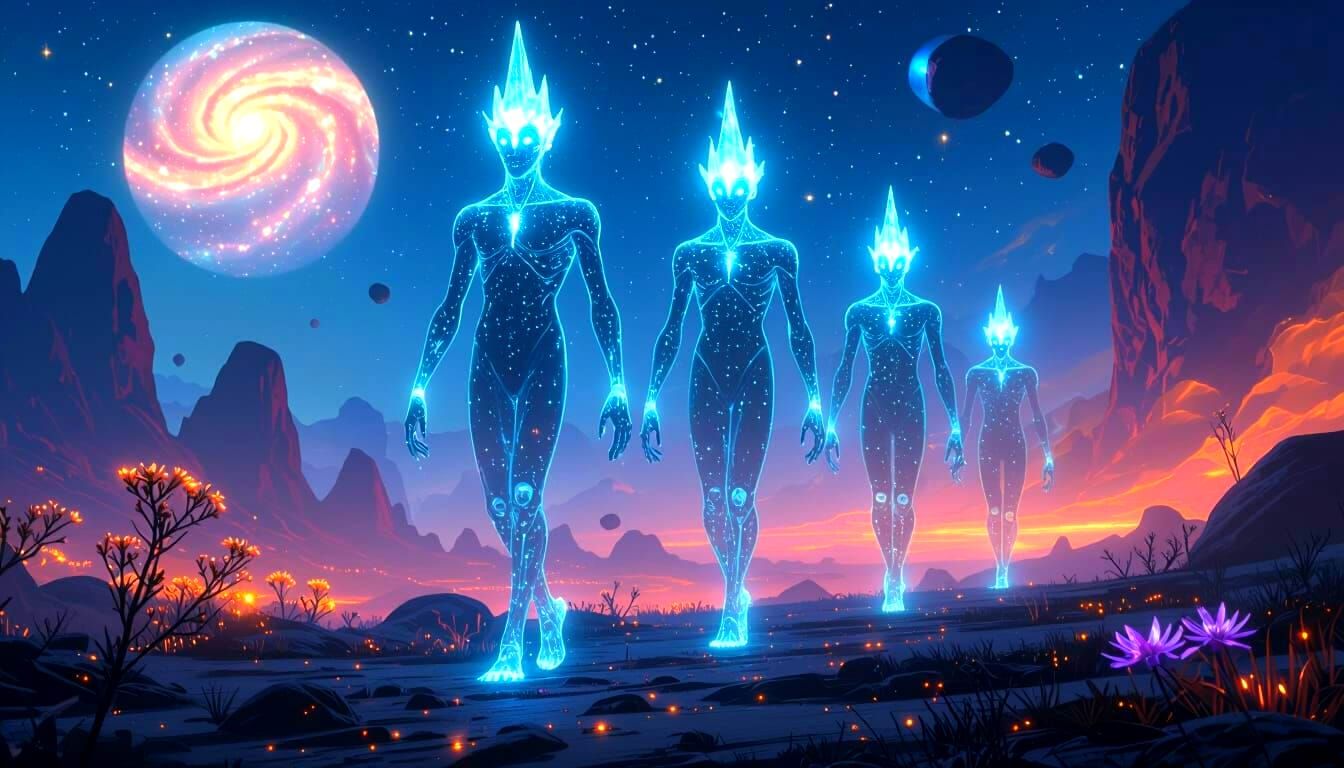 Bioluminescent Alien Species on Distant World