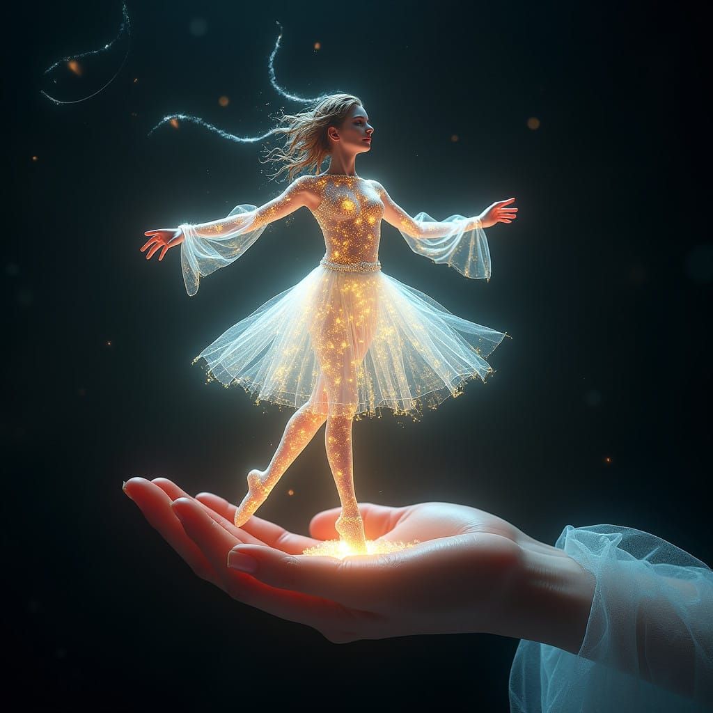 Ethereal Dancer on an Outstretched Hand