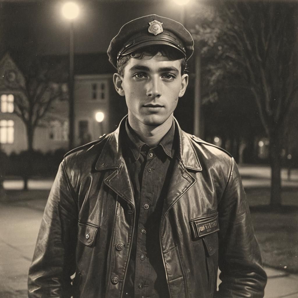 Vintage Photo of a Night Watchman