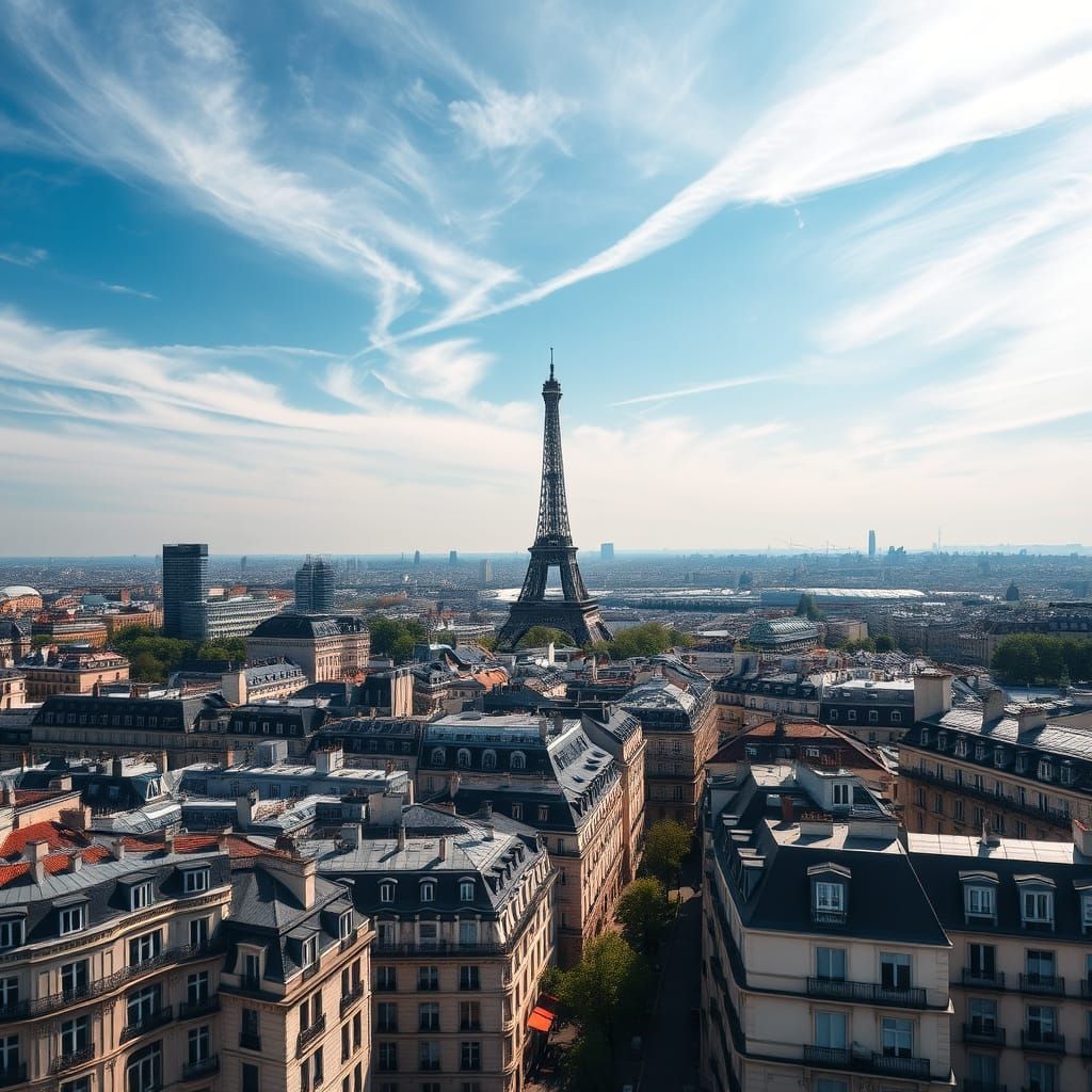 "A high-resolution digital photograph captures an aerial day...