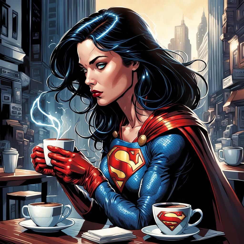 Superwoman's Coffee Break: Comic Book Art
