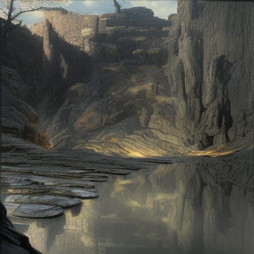 Brimstone Quarry: Dark Fantasy Concept Art