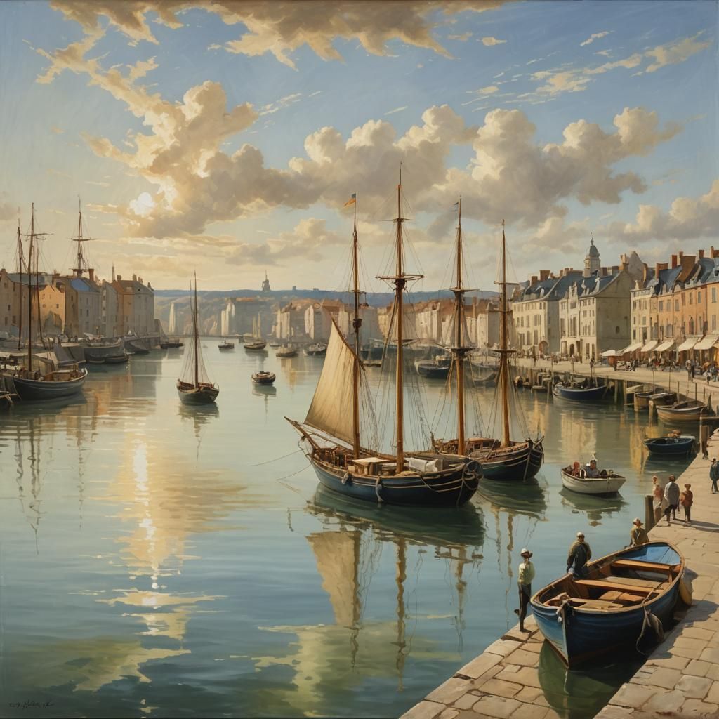 Baroque Maritime Scene in the Style of 18th Century Masters