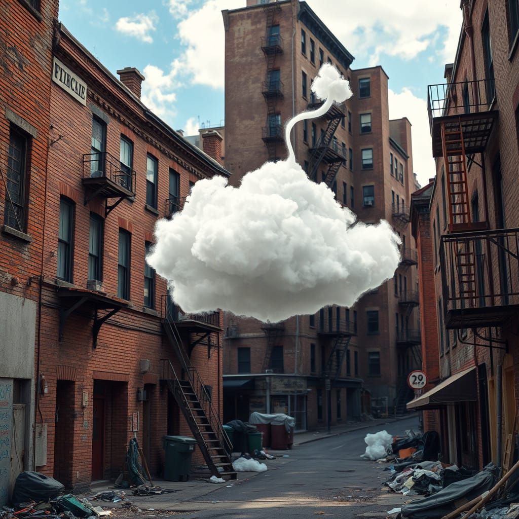 Whimsical Cloud Defies Urban Decay