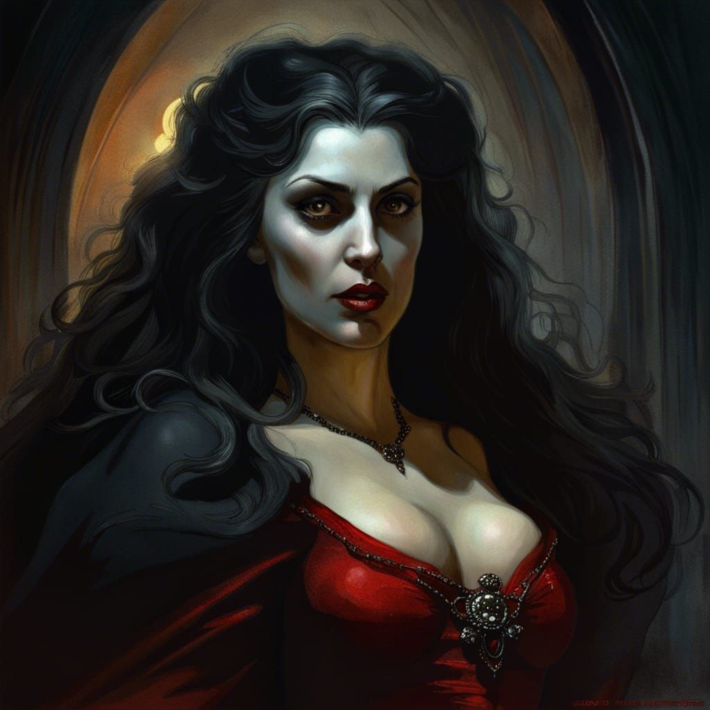 The beautiful dracula woman