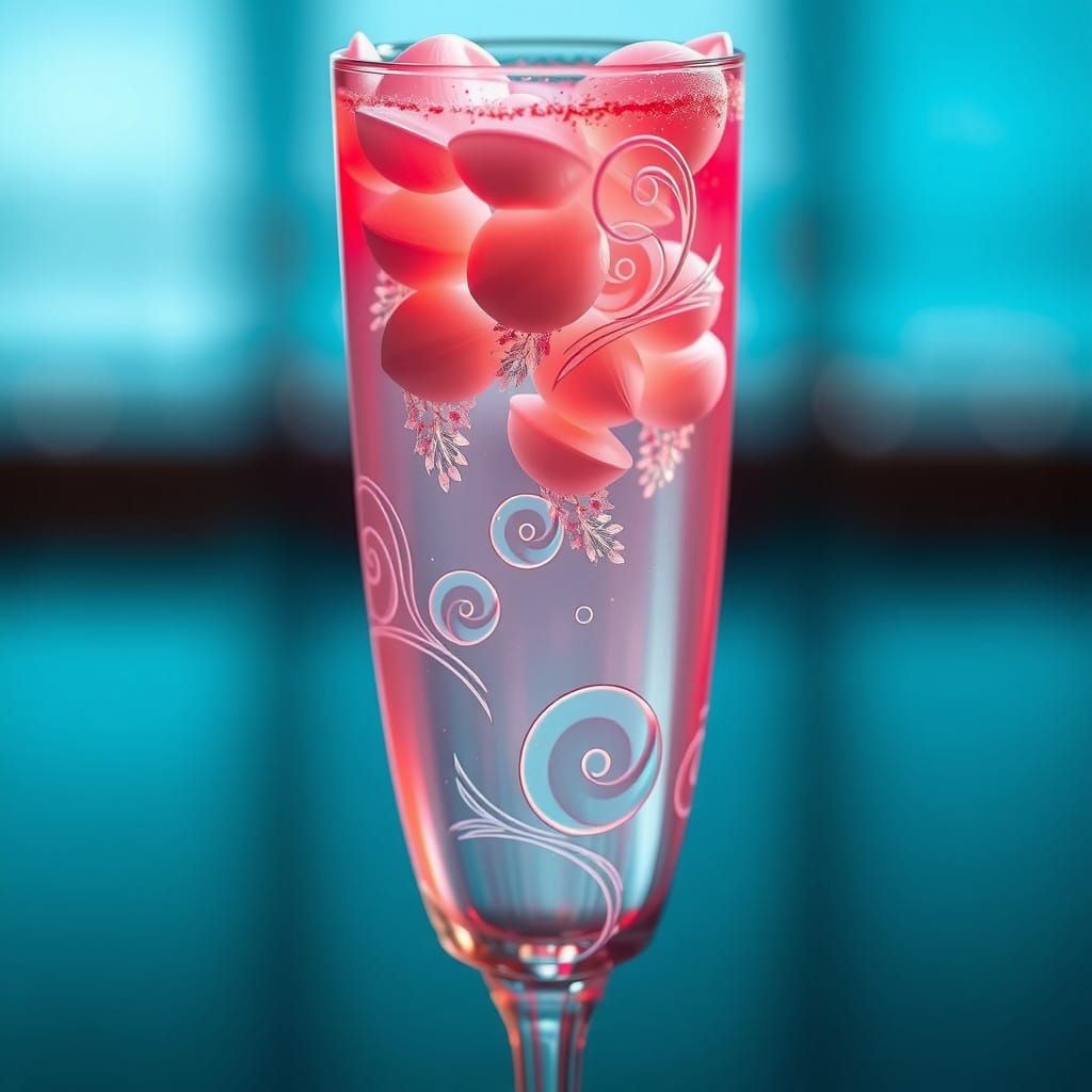 Ethereal Love-Clam Cocktail in Delicate Glassware