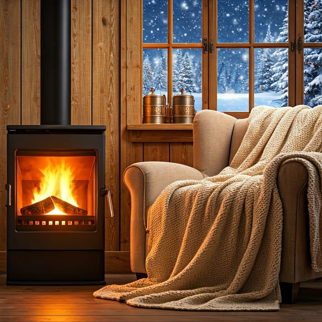 Cozy Winter Wonderland in Warm Golden Light