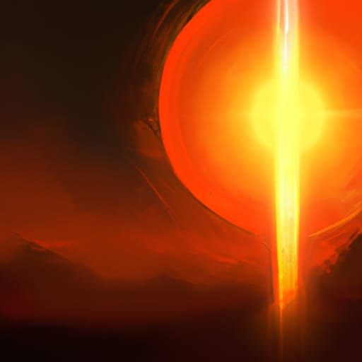 Epic Solar Flare Digital Matte Painting
