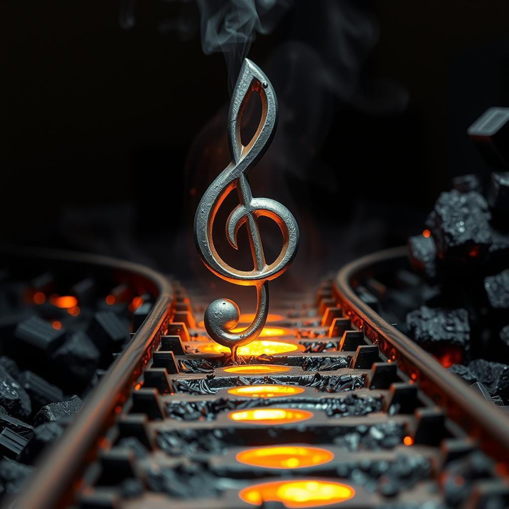 Molten Metal Treble Clef Creation