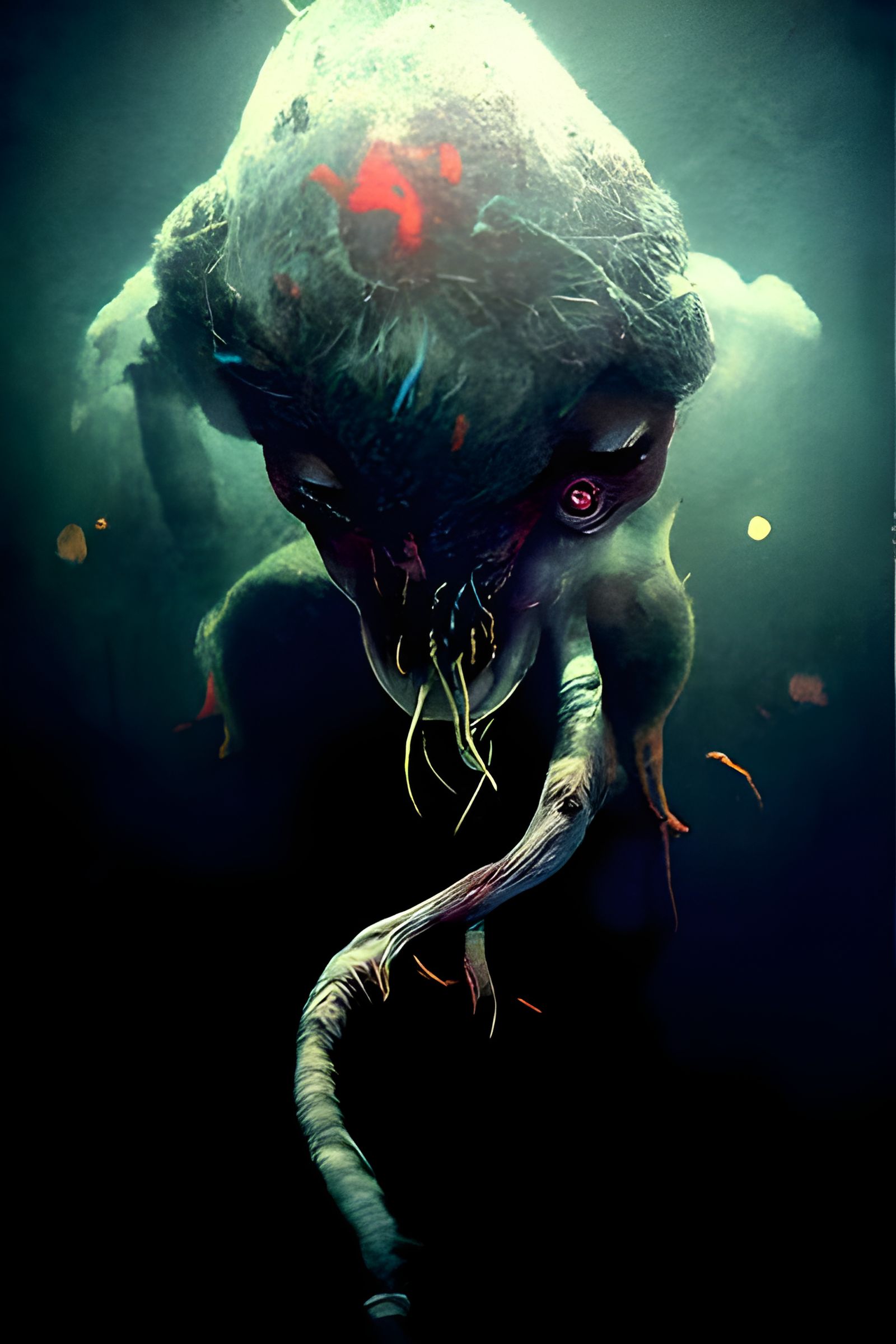 Lovecraftian Nightmare Creature in Dark Fantasy Style