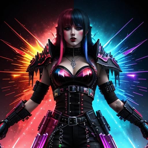 Blood Glitter Rainbows in Glitterpunk Style