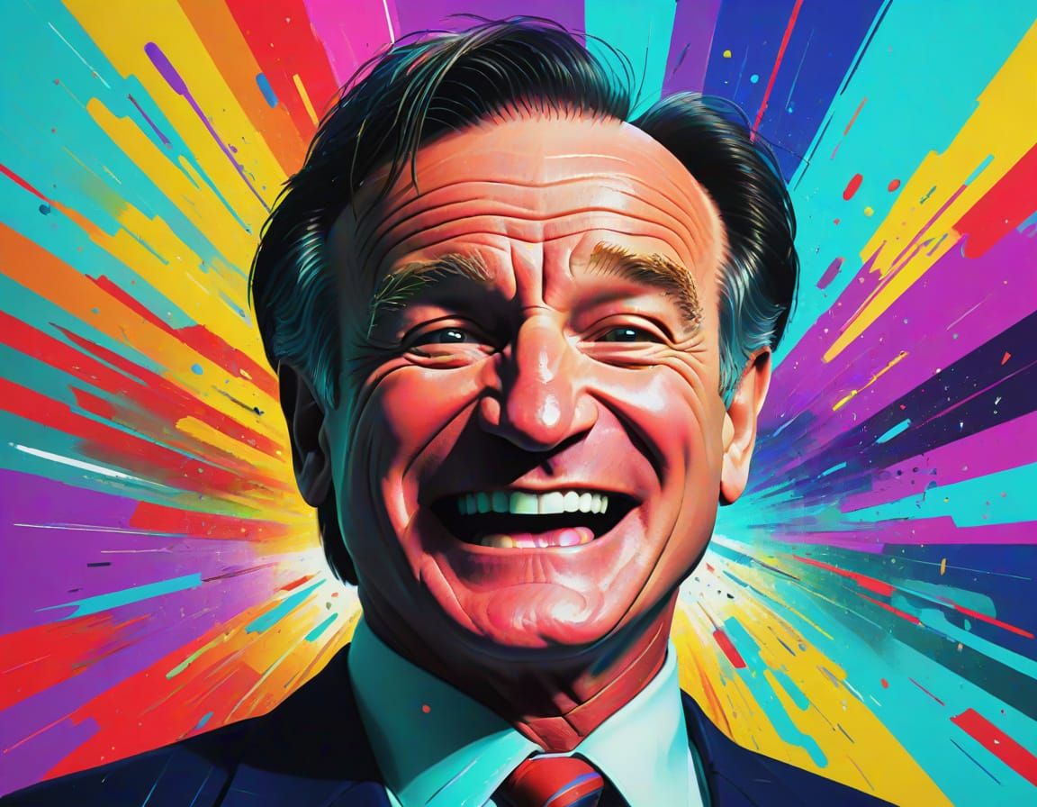 Eccentric Echoes: The Vivid Vibrance of Robin Williams in Laughter