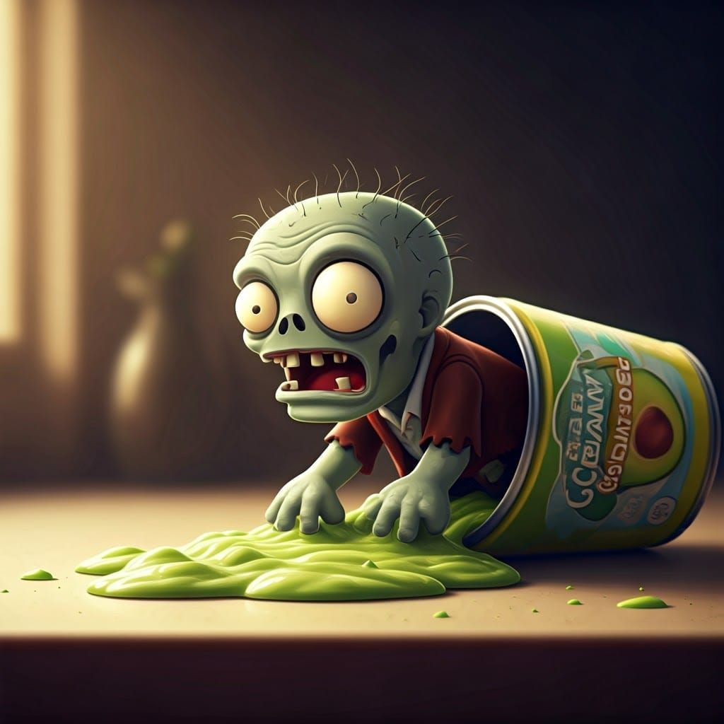 Pixar Zombie Crawls From Guacamole Can