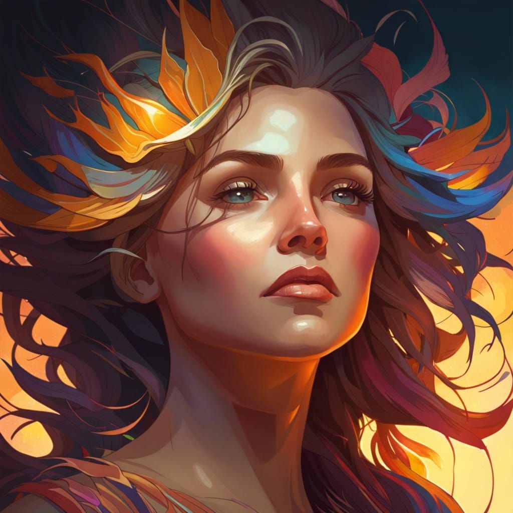 Radiant Portrait in Hyperdetailed Style