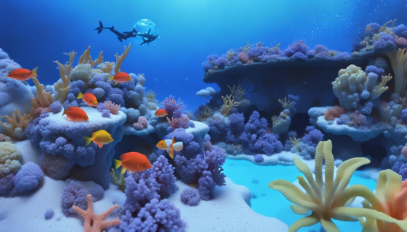 Tropical Azure Night Beach Scene