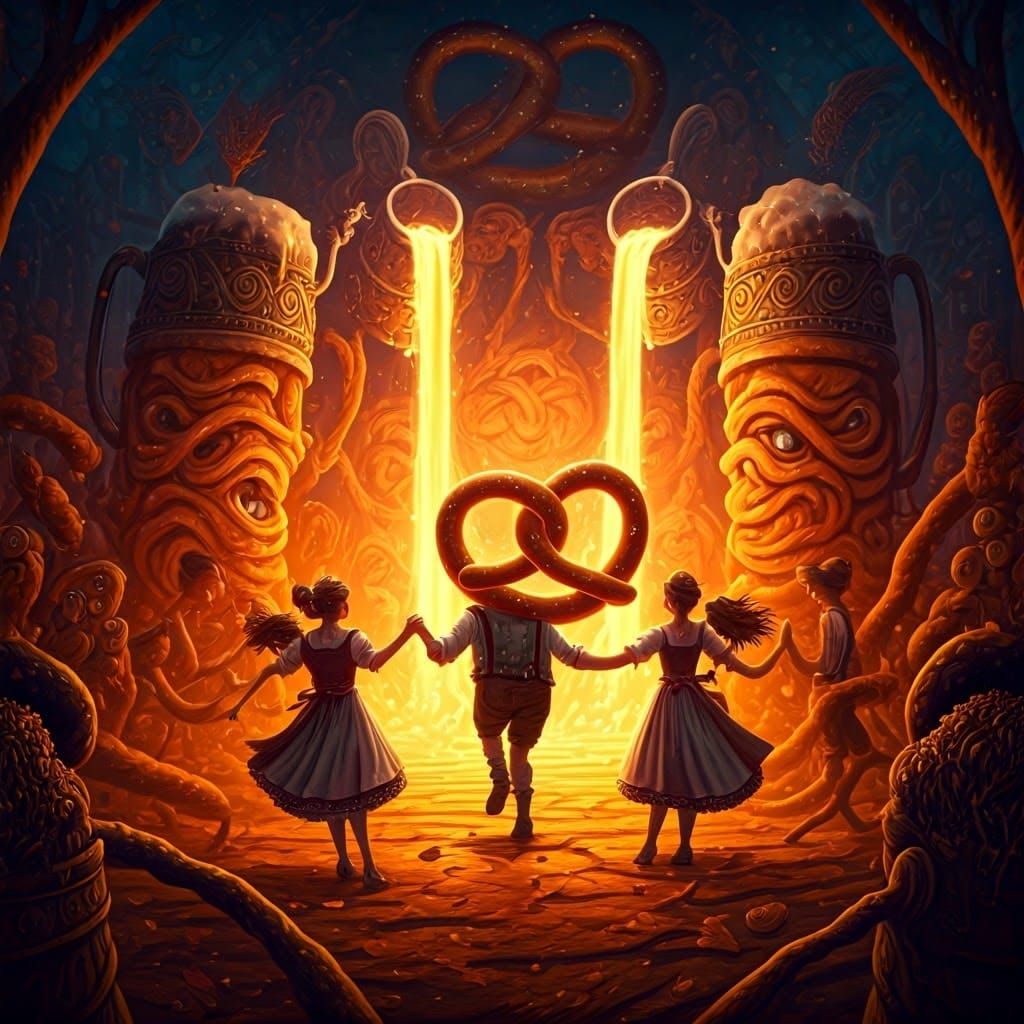 Oktoberfest Dreamscape Inspired by Beksiński and Venosa