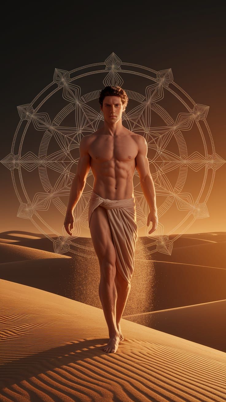 Thoth The Atlantean in Golden Desert Light