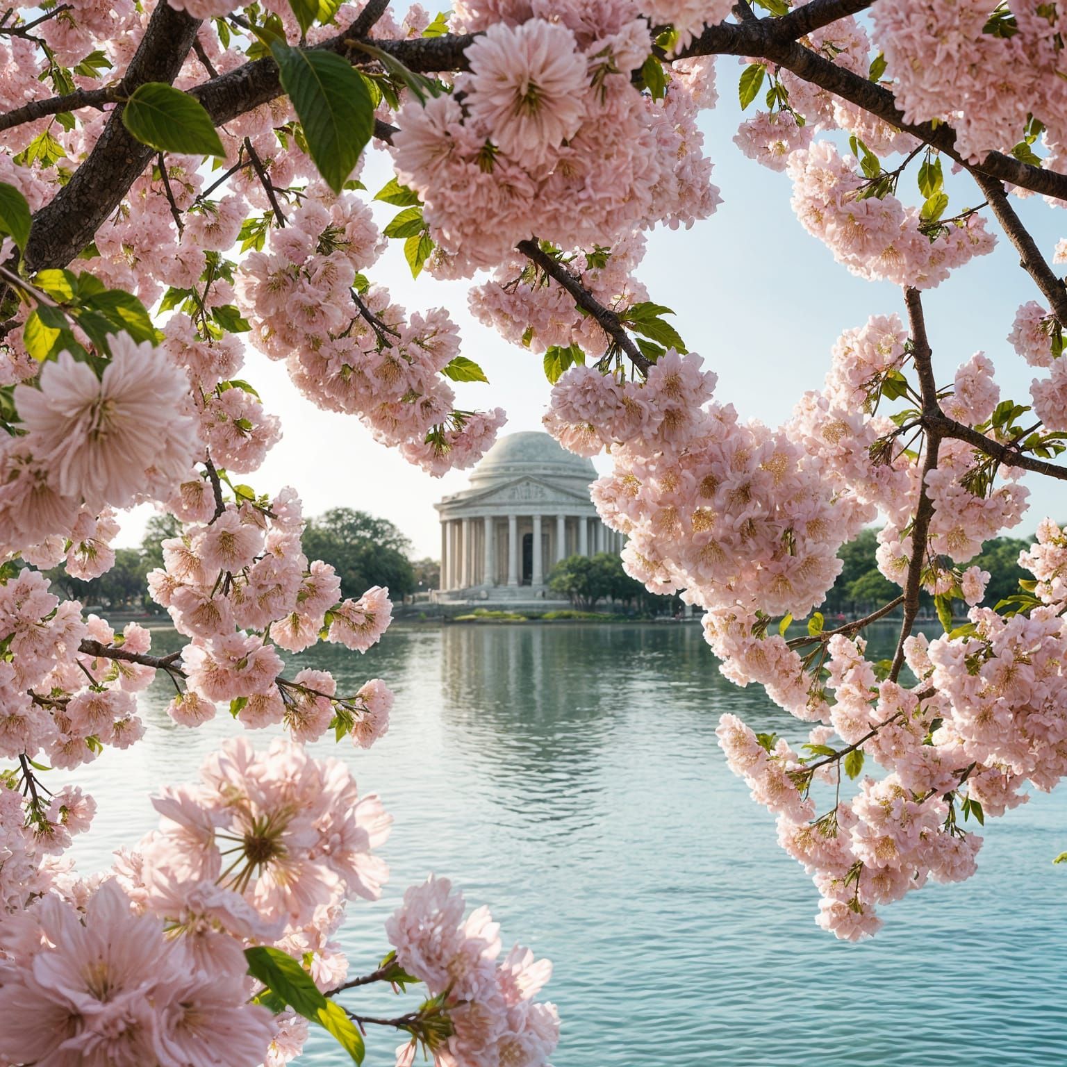 Cherry Blossoms Around Tidal Basin, Washington DC