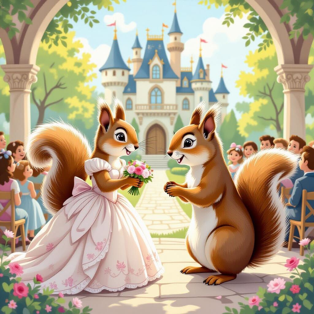 Squirrel Wedding in a Princess's Castle