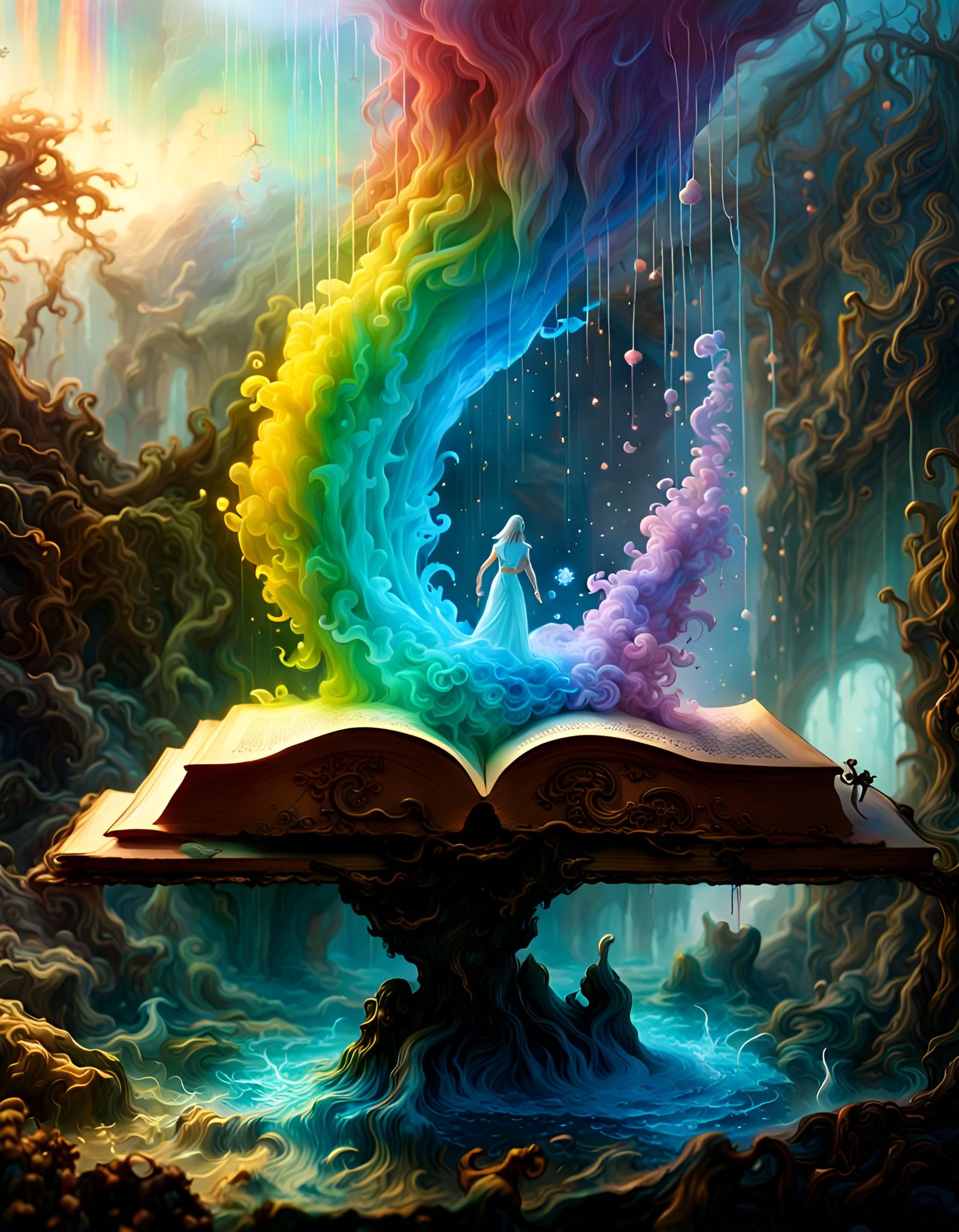 Bioluminescent Magic Flows From Ancient Tome