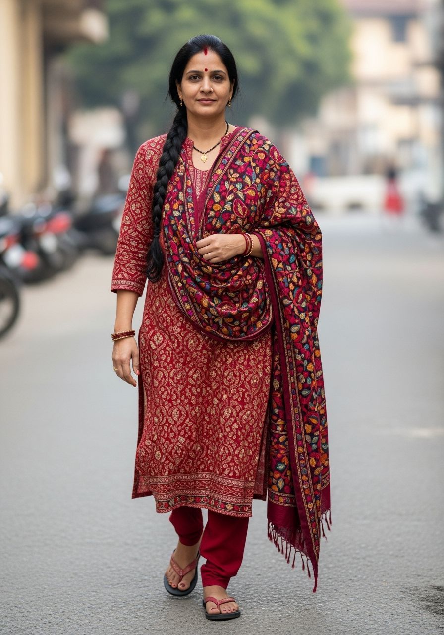 Portrait of a 40-Year-Old Indian Woman