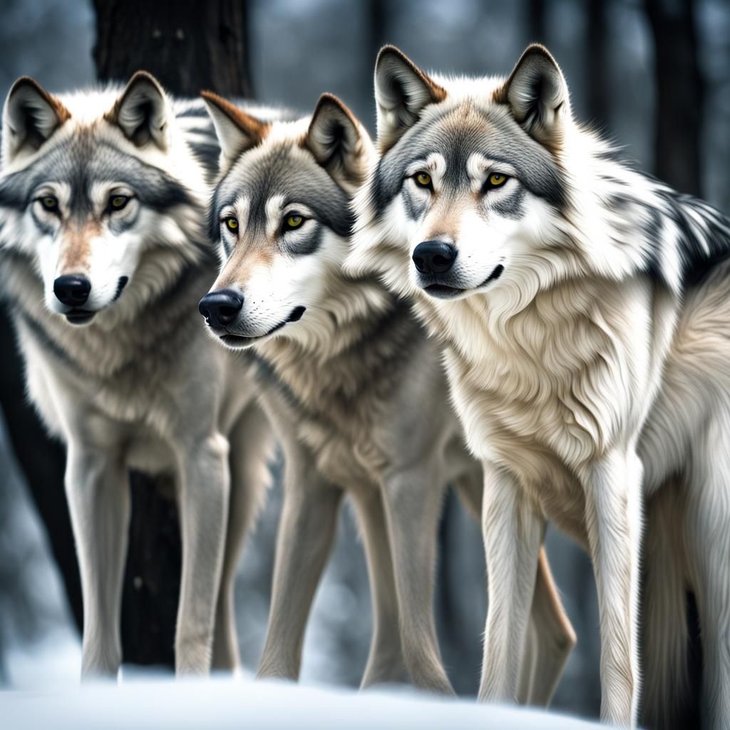 Dramatic Wolves in High Definition