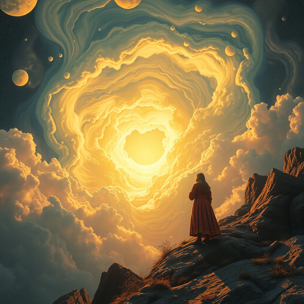 Dreamlike Scene of Wonder in Surrealist Style