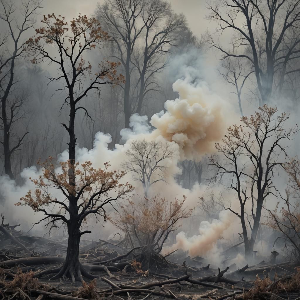 Toxic Waste Smoke Matte Painting in Unreal Engine