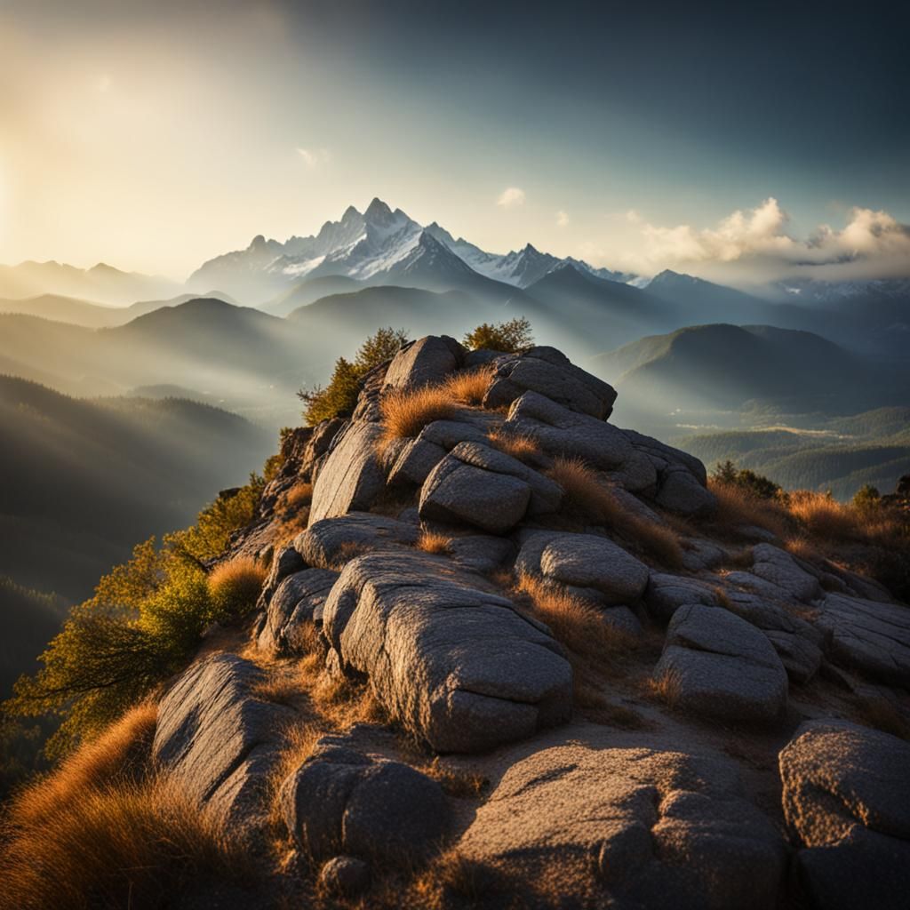 Mountain Range Captured with Professional Photography