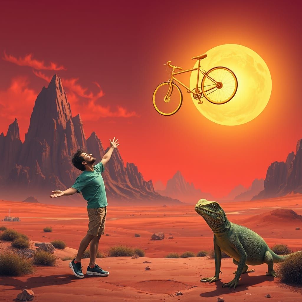 Yesterday, my prized bicycle turned completely gold! I was so shocked, I tried to launch it towards Mars while simultane...