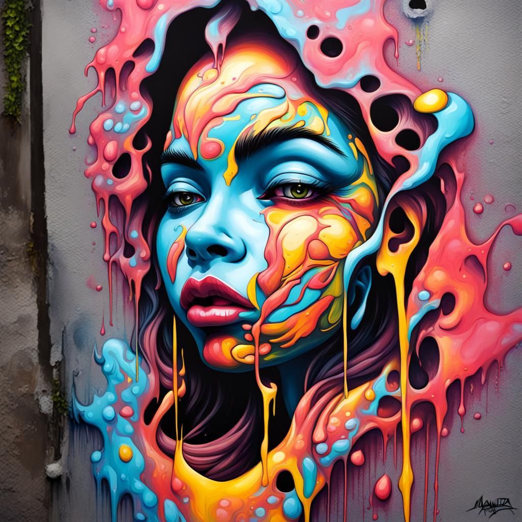 Mayura Graffiti Street Art in Splash Art Style