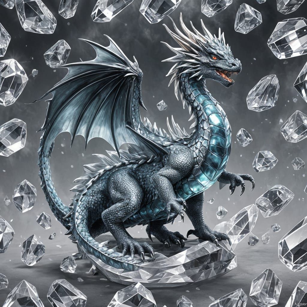 Majestic Crystal Dragon Shimmers