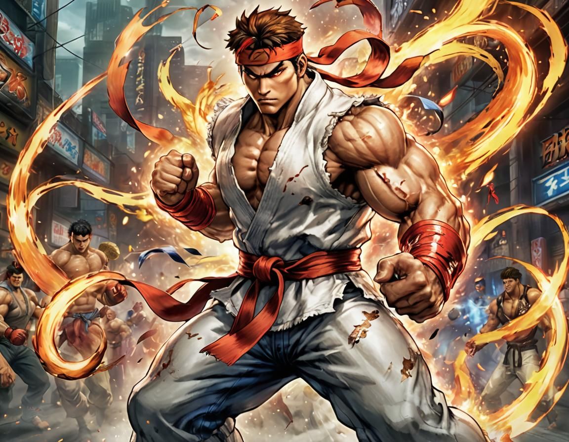 Ryu and Jin Fusion Character: Kenji, Digital Art