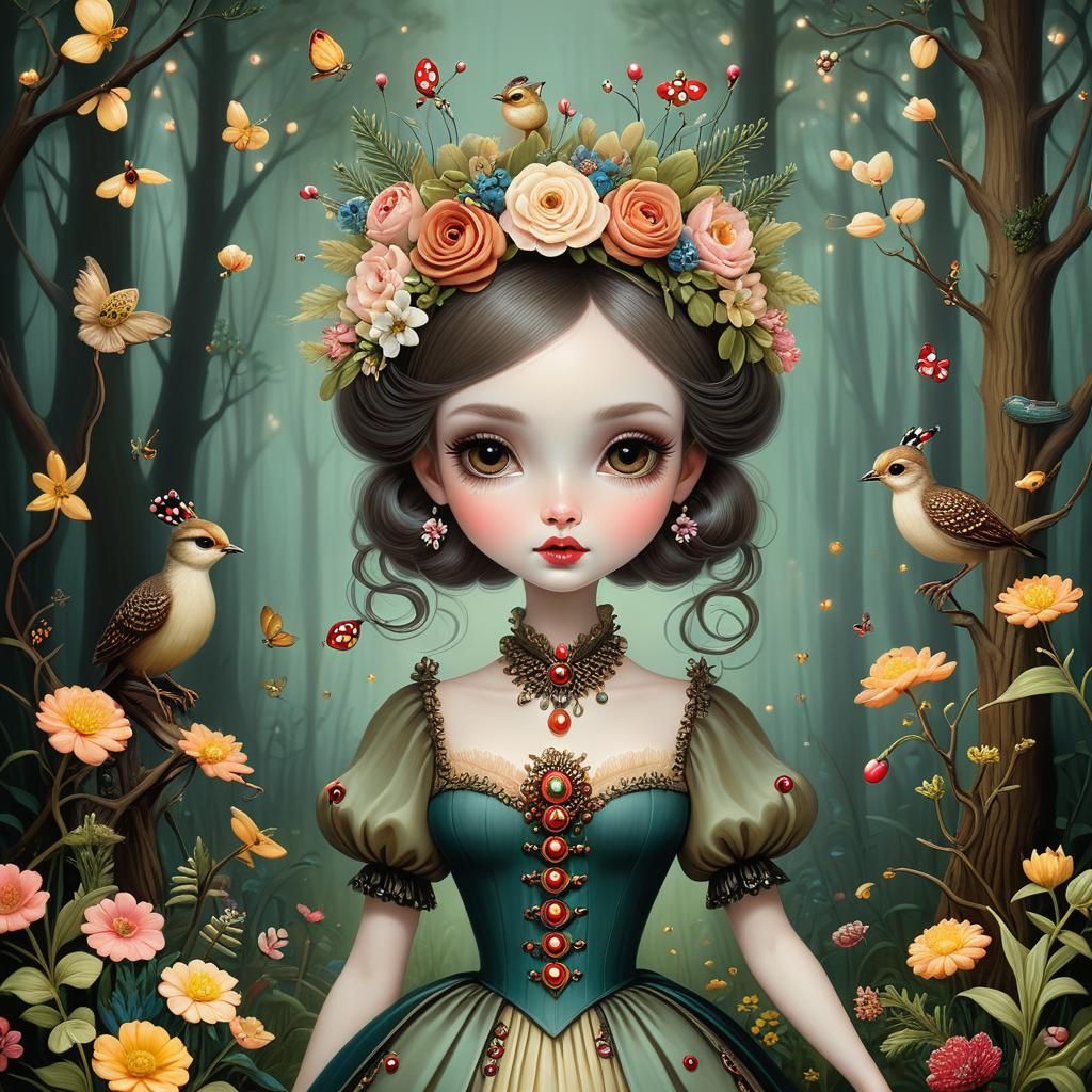 Forest Fairy in a Surrealist Style
