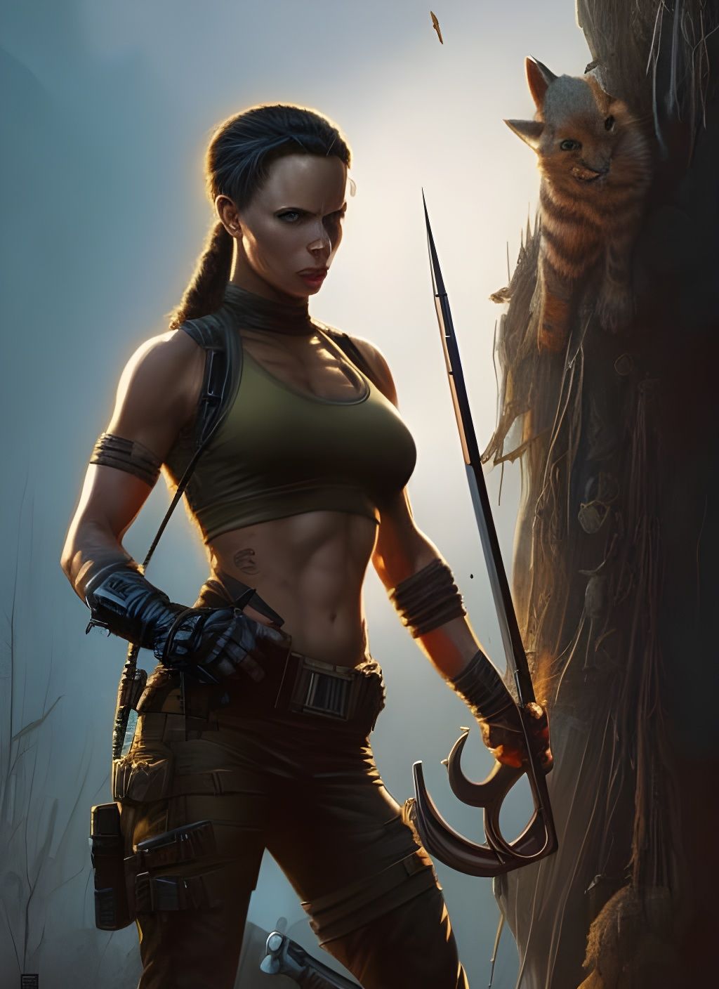 Yolandi Visser as Lara Croft Crayon Caricature